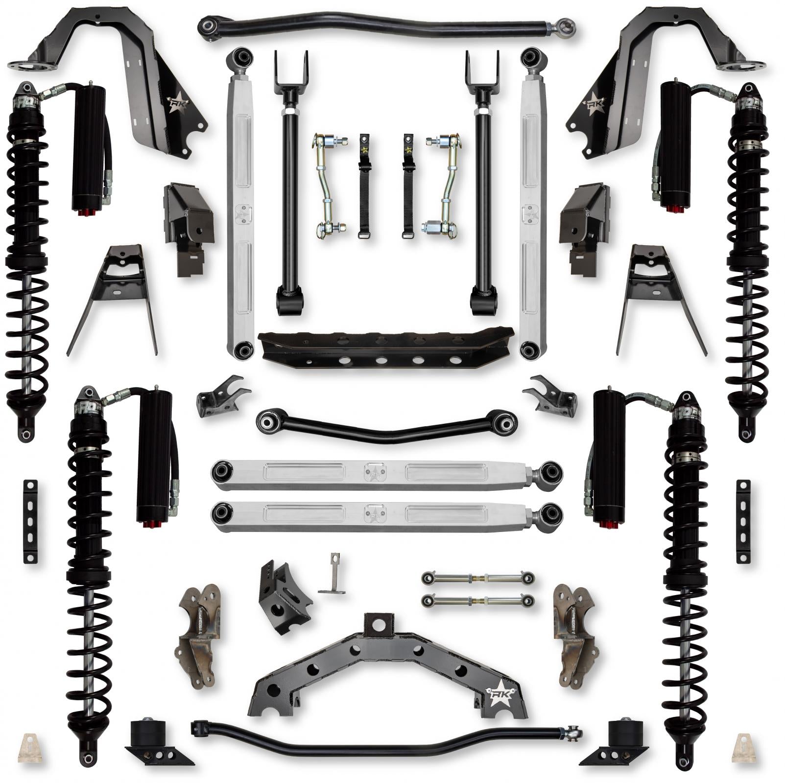 4.5 Inch T-REX Pro Elite Coilover Suspension System for Jeep Wrangler JLU 4XE Models Trail Runner System Stage 2 Rock Krawler