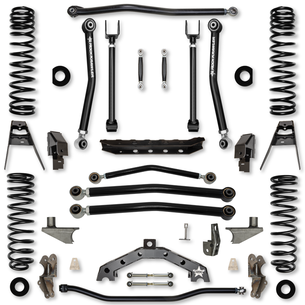 4.5 Inch T-Rex w/ 6 Inch Rear Stretch No Limits Hybrid System For Jeep Wrangler JL No Rock Krawler-1