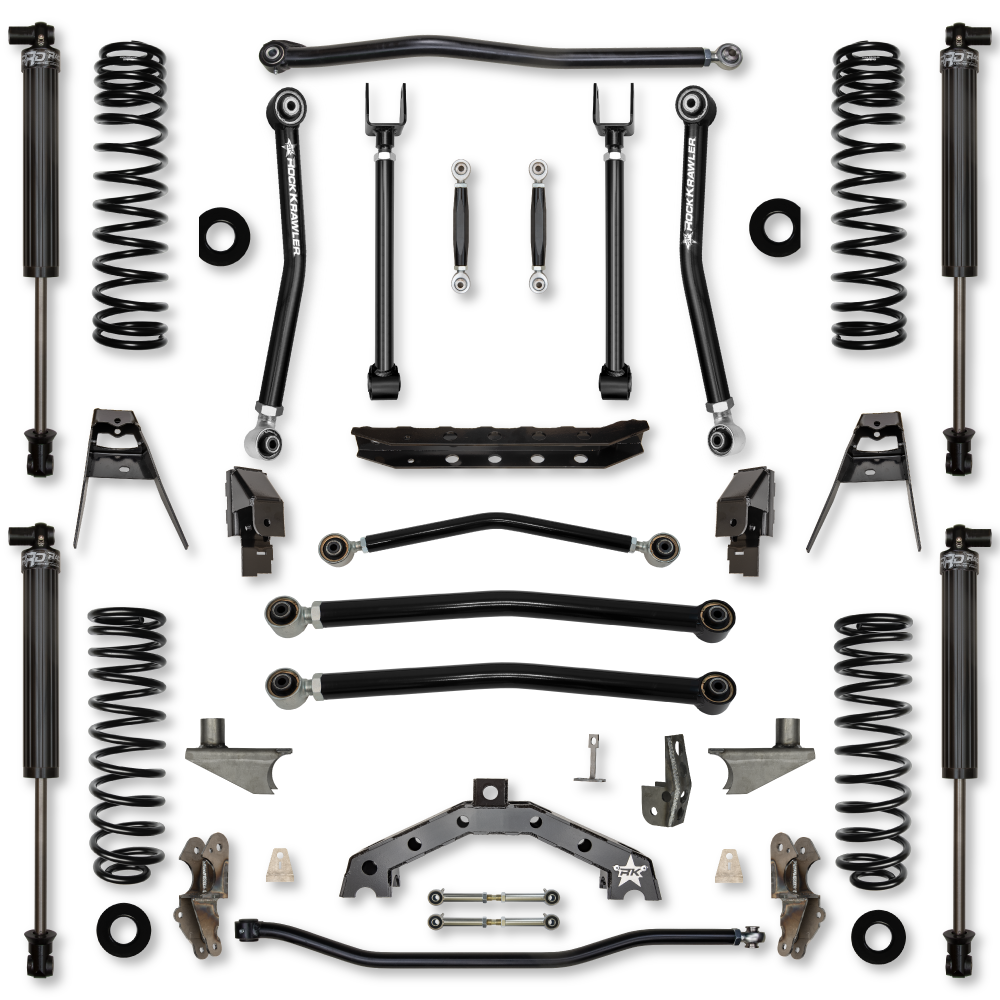 4.5 Inch T-Rex w/ 6 Inch Rear Stretch No Limits Hybrid System For Jeep Wrangler JL No Rock Krawler