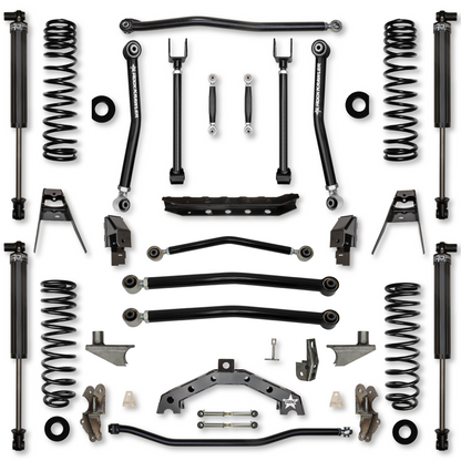 4.5 Inch T-Rex w/ 6 Inch Rear Stretch No Limits Hybrid System For Jeep Wrangler JL No Rock Krawler