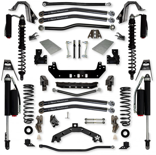 4.5 Inch X-Factor X2 Coilover Long-Arm Suspension System for Jeep Wrangler JL Gas Models Comp System Stage 2 Rock Krawler