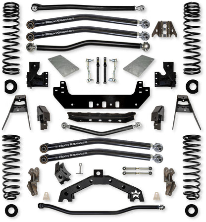 4.5 Inch X-Factor X2 Long-Arm Suspension System for Jeep Wrangler JLU Diesel Models Rock Krawler-2
