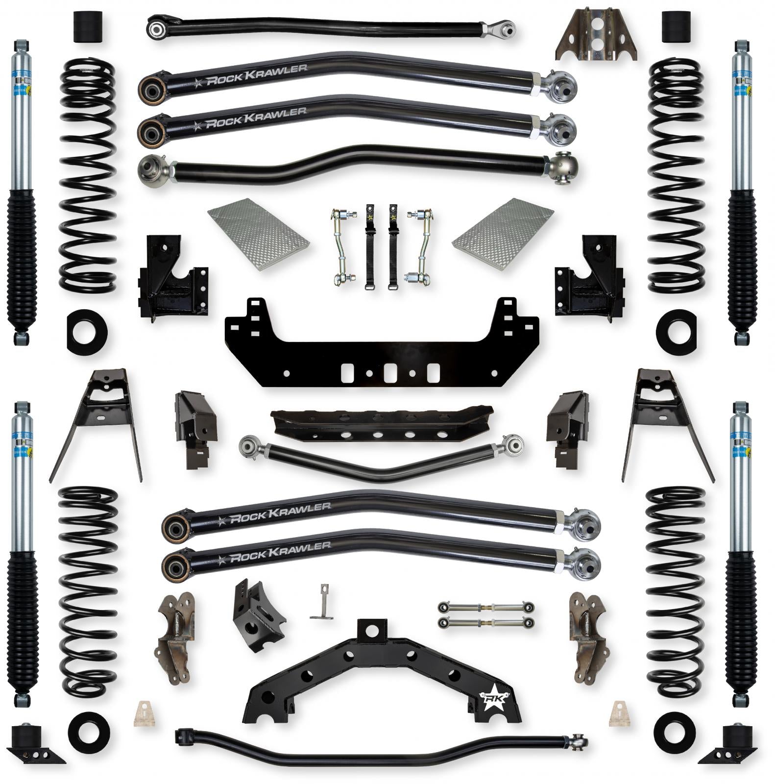 4.5 Inch X-Factor X2 Long-Arm Suspension System for Jeep Wrangler JLU Diesel Models Rock Krawler-1