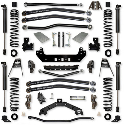 4.5 Inch X-Factor X2 Long-Arm Suspension System for Jeep Wrangler JLU Diesel Models Rock Krawler
