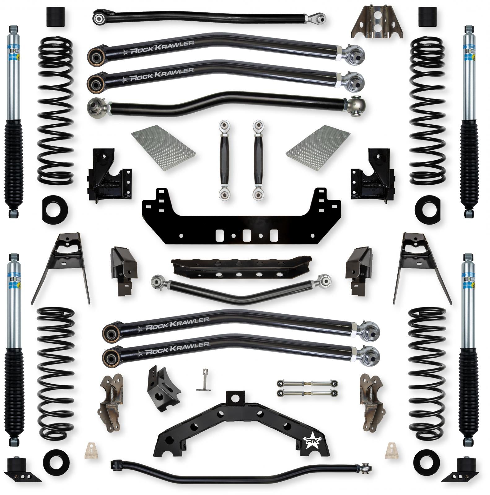 4.5 Inch X-Factor X2 No Limits Long-Arm Suspension System for Jeep Gladiator JT Gas Models Rock Krawler-2