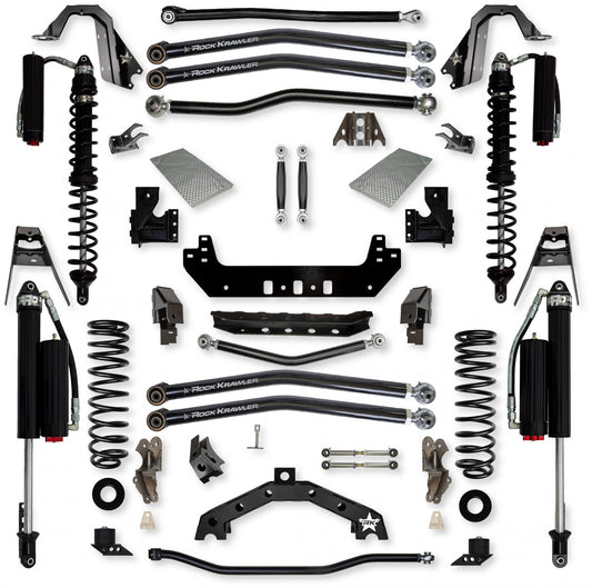 4.5 Inch X-Factor X2 Coilover No Limits Long-Arm Suspension System for Jeep Wrangler JL Gas Models Comp System Stage 2 Rock Krawler