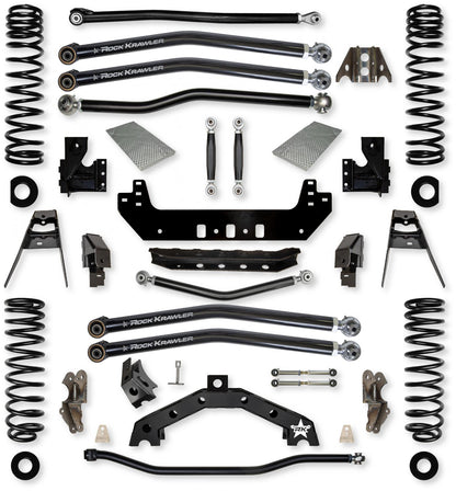 4.5 Inch X-Factor X2 No Limits Long-Arm Suspension System for Jeep Wrangler JLU 392 Models Rock Krawler-1