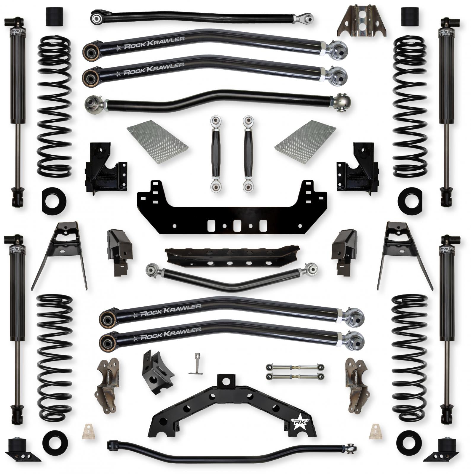4.5 Inch X-Factor X2 No Limits Long-Arm Suspension System for Jeep Wrangler JLU 392 Models Rock Krawler