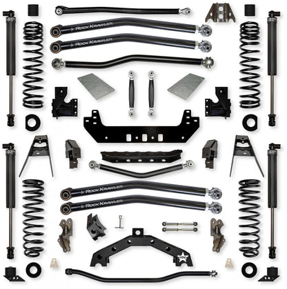 4.5 Inch X-Factor X2 No Limits Long-Arm Suspension System for Jeep Wrangler JLU 392 Models Rock Krawler