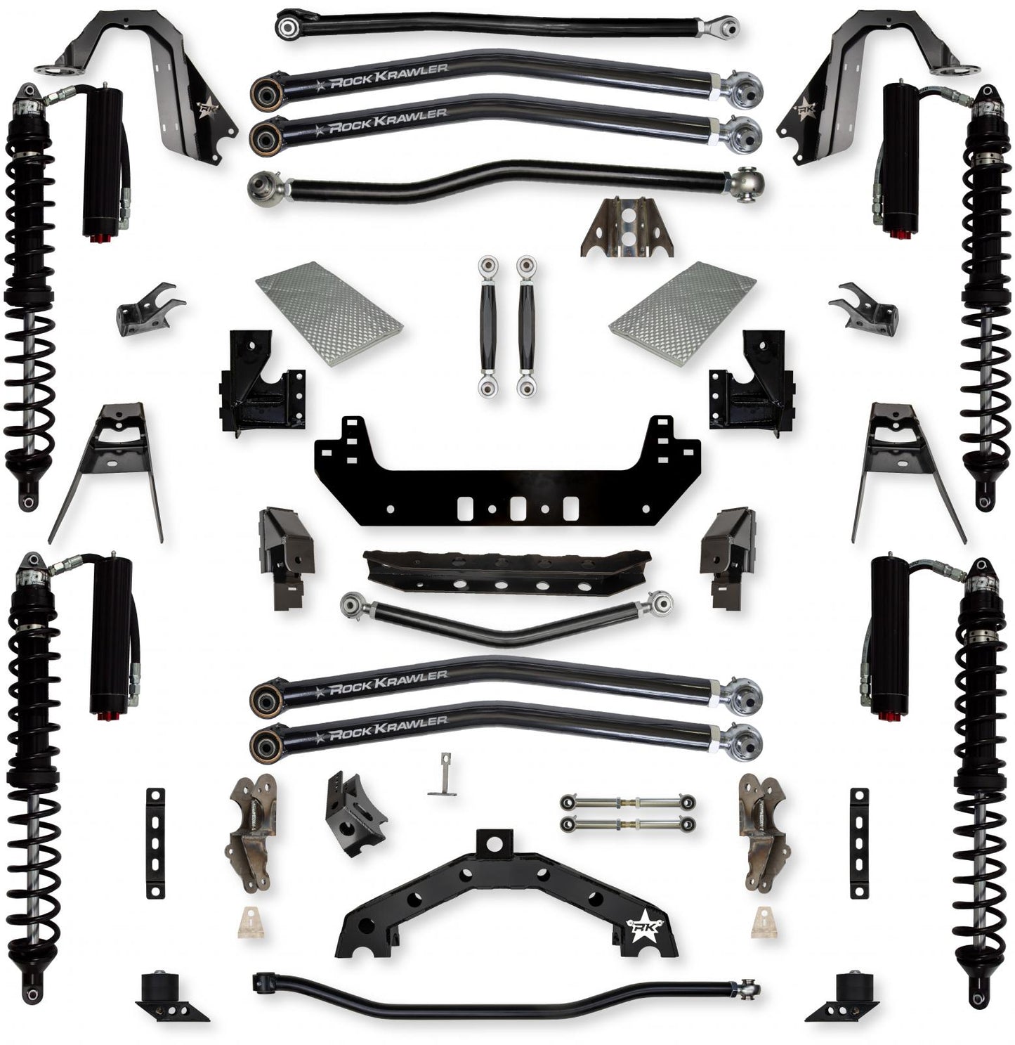 4.5 Inch X-Factor X2 Coilover No Limits Long-Arm Suspension System for Jeep Wrangler JLU 392 Models Trail Runner System Stage 2 Rock Krawler