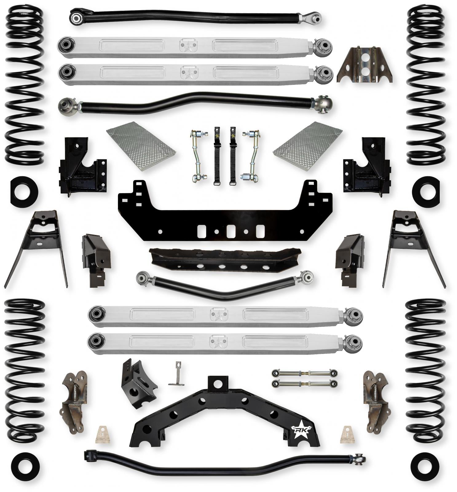 4.5 Inch X-Factor X2 Pro Elite Long-Arm Suspension System for Jeep Wrangler JLU Diesel Models Rock Krawler-2