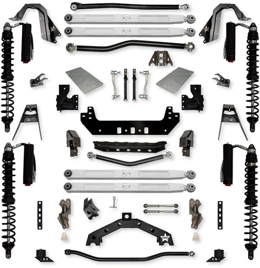 4.5 Inch X-Factor X2 Pro Elite Coilover Long-Arm Suspension System for Jeep Wrangler JLU Gas Models Trail Runner System Stage 2 Rock Krawler