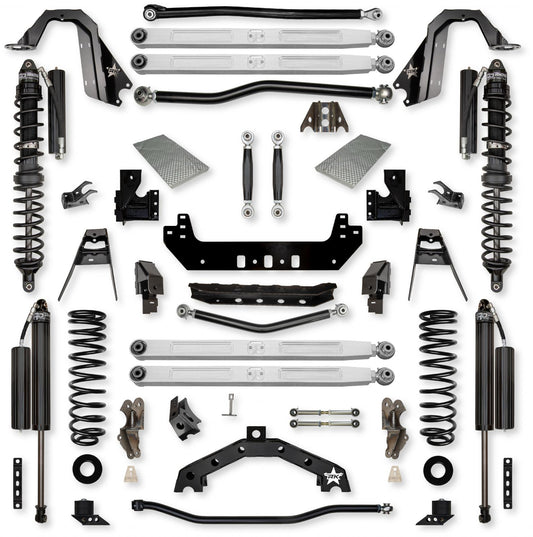 4.5 Inch X-Factor X2 Pro Elite Coilover No Limits Long-Arm Suspension System for Jeep Wrangler JLU Diesel Models Comp Stage 1 Rock Krawler