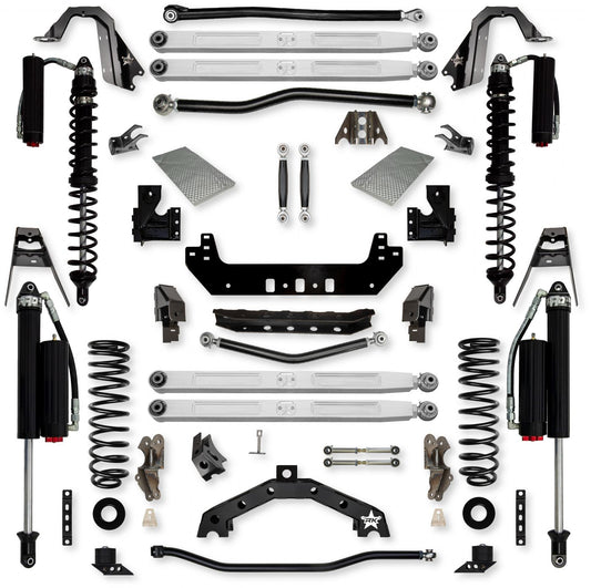 4.5 Inch X-Factor X2 Pro Elite Coilover No Limits Long-Arm Suspension System for Jeep Wrangler JLU Diesel Models Comp System Stage 2 Rock Krawler