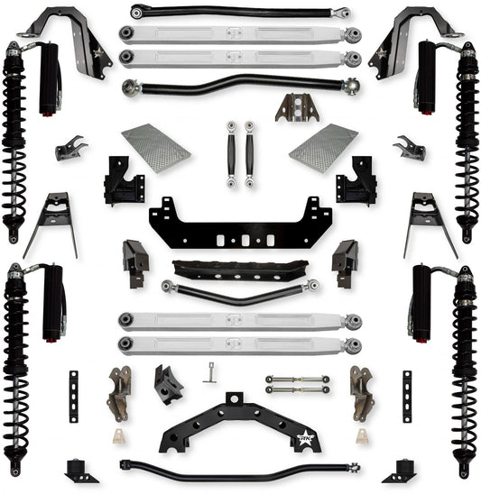 4.5 Inch X-Factor X2 Pro Elite Coilover No Limits Long-Arm Suspension System for Jeep Wrangler JLU Diesel Models Trail Runner System Stage 2 Rock Krawler