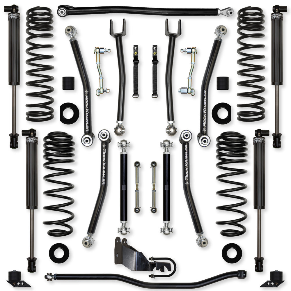 4.5 Inch X-Factor Mid-Arm Suspension System for Jeep Wrangler JLU Gas Models Rock Krawler