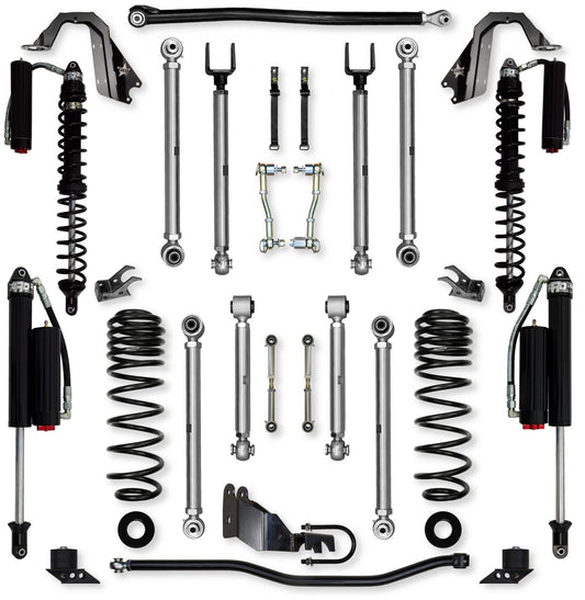 4.5 Inch X-Factor PRO Coilover Mid-Arm Suspension System for Jeep Wrangler JL Gas Models Comp System Stage 2 Rock Krawler