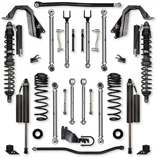 4.5 Inch X-Factor PRO Coilover Mid-Arm System for Jeep Wrangler JLU Diesel Models Comp Stage 1 Rock Krawler