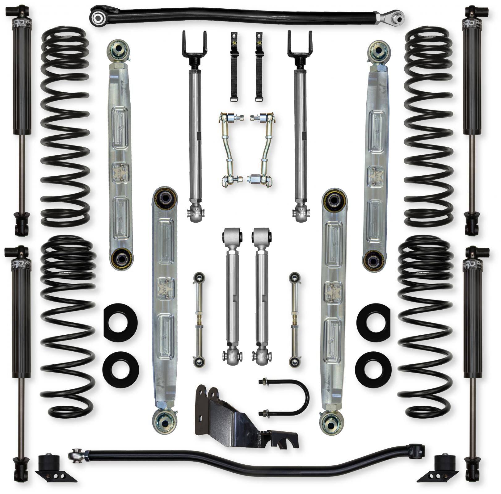 4.5 Inch X-Factor Pro Elite Mid-Arm Suspension System for Jeep Wrangler JLU 4XE Models Rock Krawler