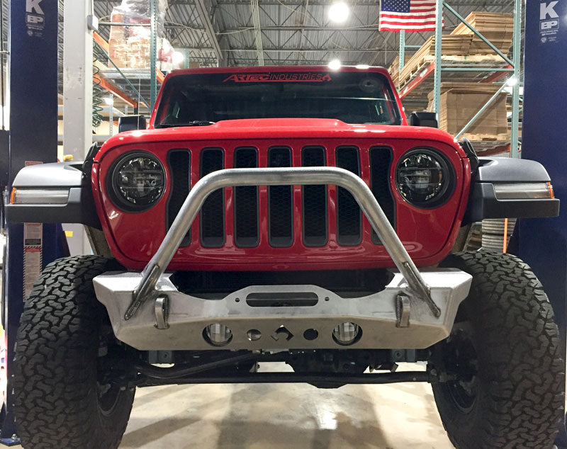 NightHawk Jeep JL Front Bumper W/Mid Tube Stinger Bare Artec Industries-1