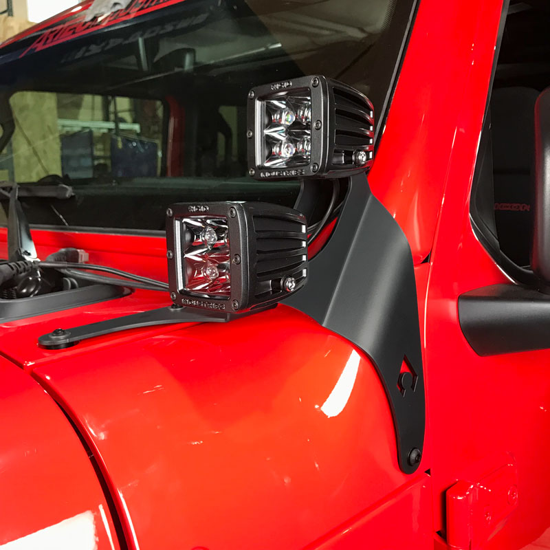JL A-Pillar Dual Led Cube Light Mount Artec Industries-1