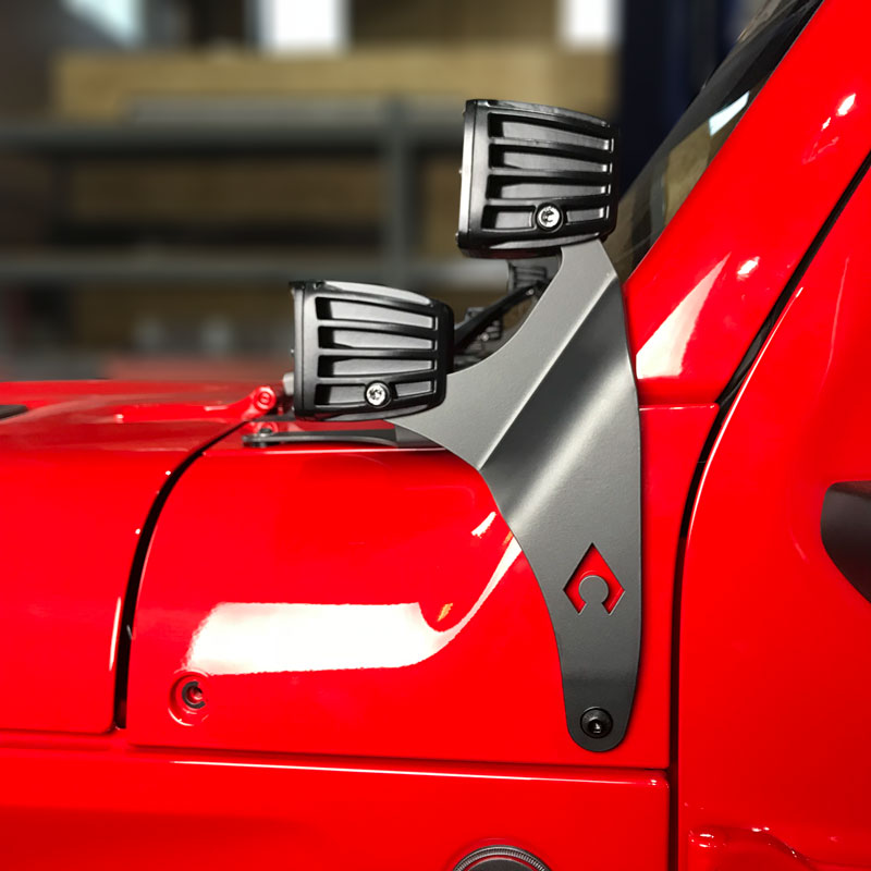 JL A-Pillar Dual Led Cube Light Mount Artec Industries-2