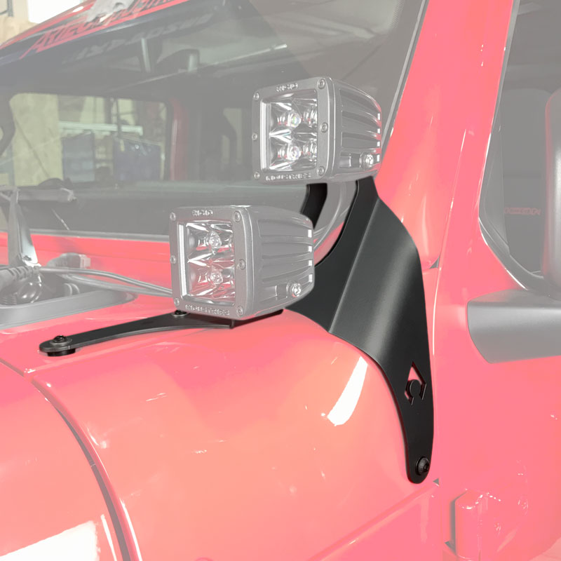 JL A-Pillar Dual Led Cube Light Mount Artec Industries-4