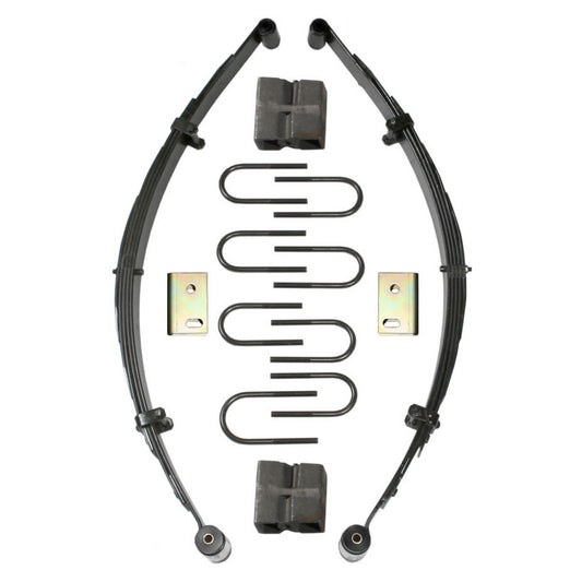 Lift Kit 3.5-4 Inch Lift 84-91 Jeep Grand Wagoneer Includes Front Leaf Springs Front Bushing Kit Track Bar Relocation Bracket Front/Rear U Bolt Kits Rear Block Skyjacker