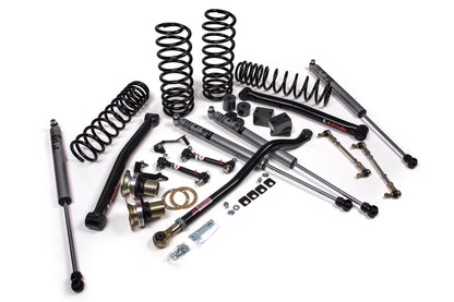 2018-2026 Jeep Wrangler JL J-Lander 3.5 Inch Lift Kit 4 Door w/Fox Adventure Series Shocks HD Rate Coils JSPEC JKS Manufacturing