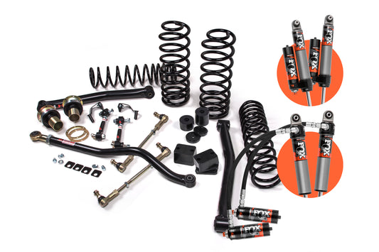 2018-2026 Jeep Wrangler JL J-Lander 3.5 Inch Lift Kit 4 Door w/Fox 2.5 Performance Elite Shocks HD Rate Coils JSPEC JKS Manufacturing