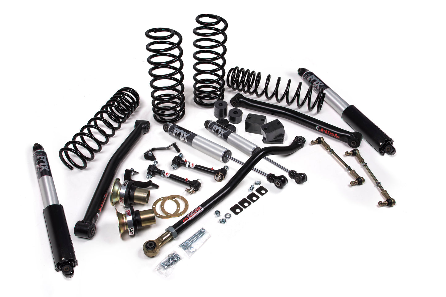 2018-2026 Jeep Wrangler JL J-Lander 3.5 Inch Lift Kit 4 Door w/Fox 2.5 Performance Shocks HD Rate Coils JSPEC JKS Manufacturing