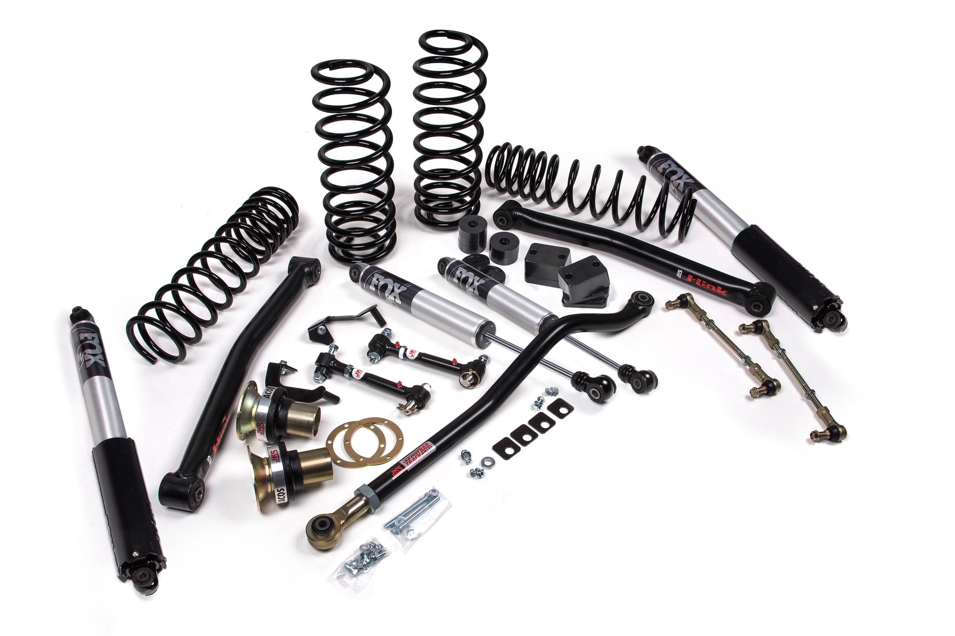 2018-2026 Jeep Wrangler JL J-Lander 3.5 Inch Lift Kit 4 Door w/Fox 2.5 Performance Shocks HD Rate Coils JSPEC JKS Manufacturing