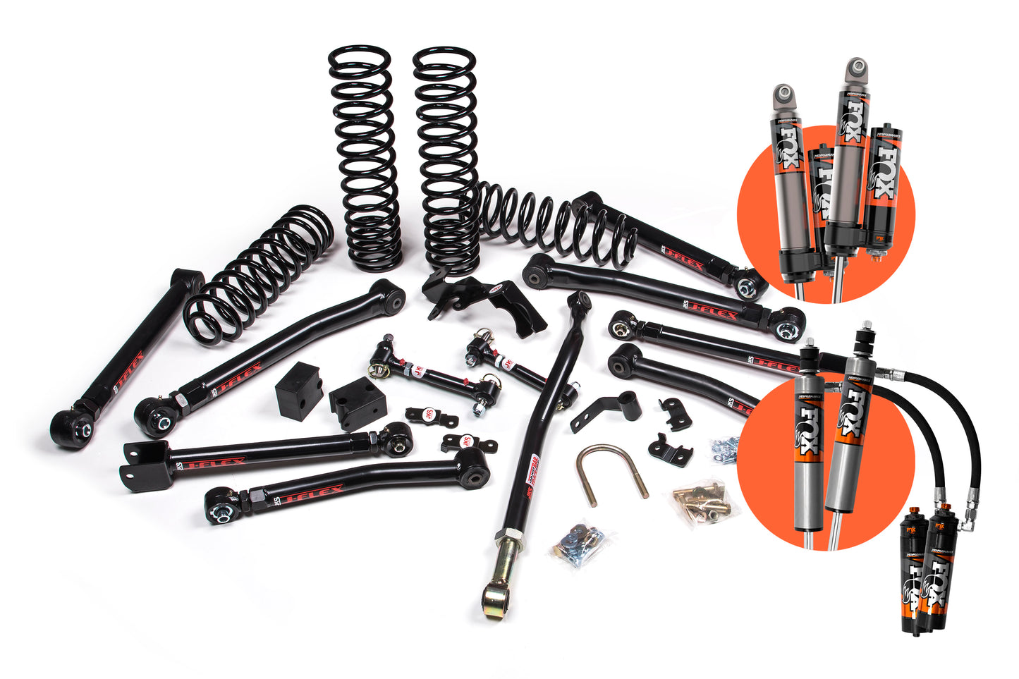 07-18 Jeep Wrangler JK 2 Door 2.5 Inch J-Krawl Suspension Lift Kit w/ Fox 2.5 Performance Elite Series R/R DSC Shocks 4WD JSPEC JKS Manufacturing