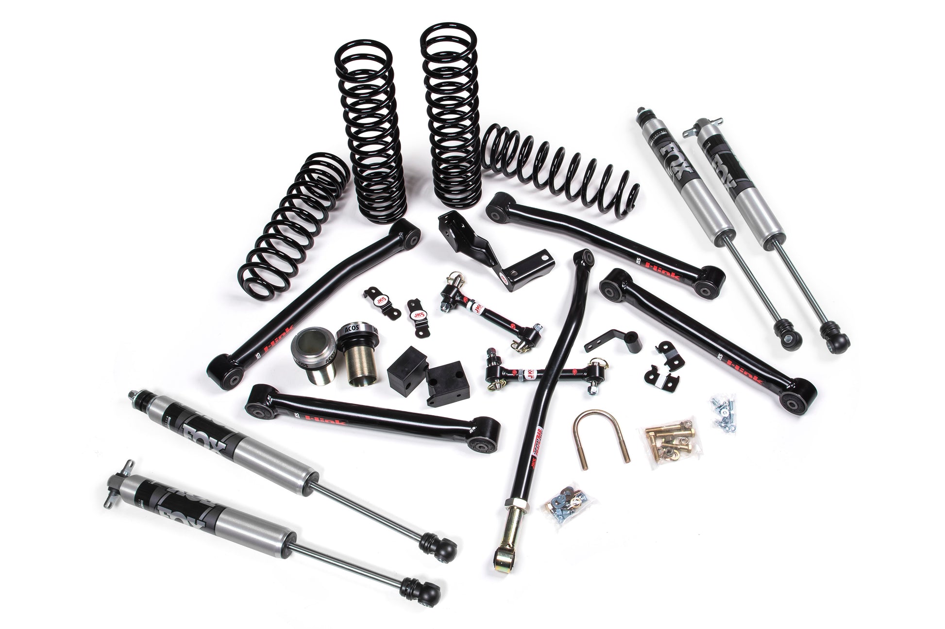 07-18 Jeep Wrangler JK J-Lander 3.5 Inch 4 Door w/Fox 2.0 Performance Series Shocks JSPEC JKS Manufacturing