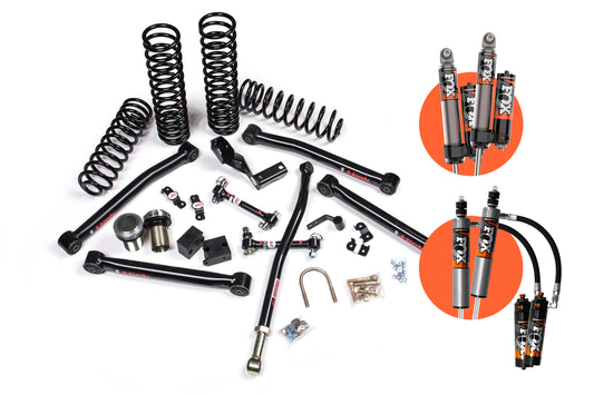 07-18 Jeep Wrangler JK 2 Door 3.5 Inch J-Lander Suspension Lift Kit w/ Fox 2.5 Performance Elite Series R/R DSC Shocks 4WD JSPEC JKS Manufacturing