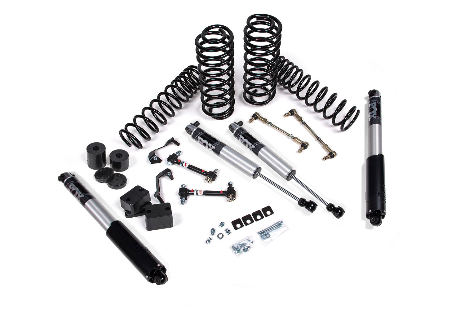 2018-2026 Jeep Wrangler JL 1.5 Inch Suspension Lift Kit 1 Inch Rear Coil Spring Fox 2.5 Performance Series Shocks JSPEC JKS Manufacturing