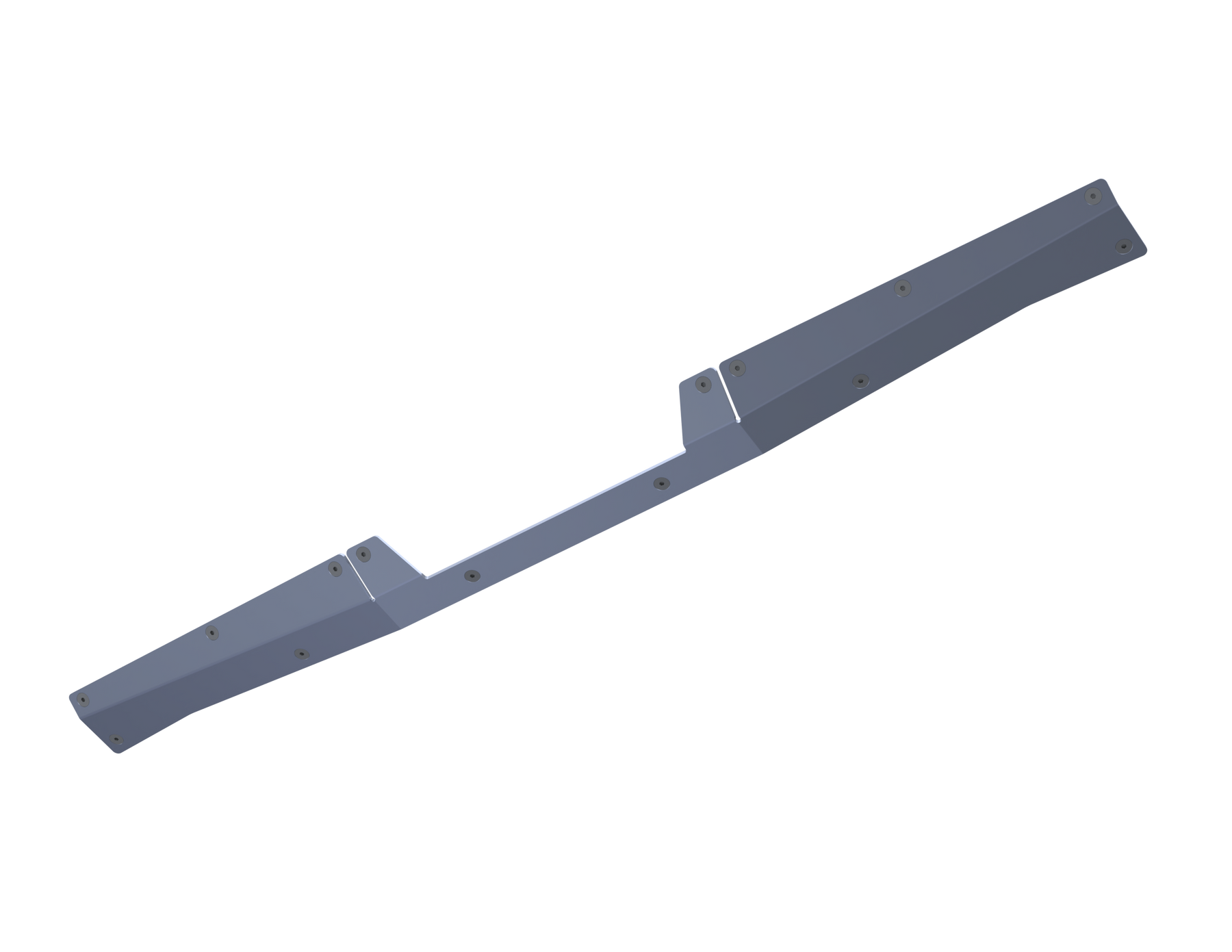 07-Up Jeep Wranger/Gladiator High Clearance Rear Bumper Center Skid Raw Aluminum Artec Industries