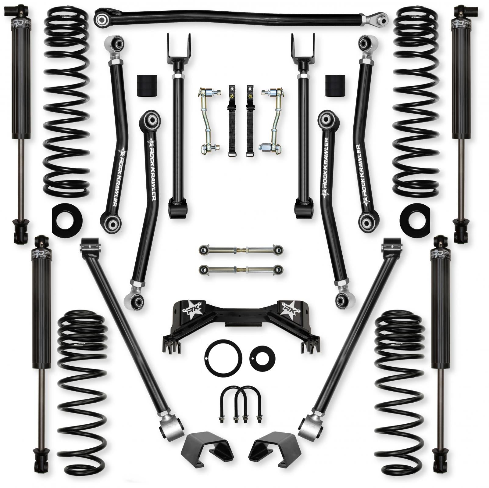 2.0 Inch Adventure X Pro Mid-Arm System for Jeep Gladiator JT Gas Models Rock Krawler