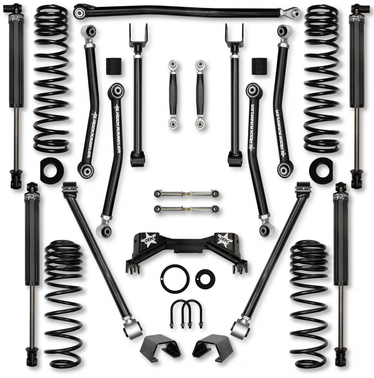 2.0 Inch Adventure X Pro No Limits Mid-Arm System for Jeep Gladiator JT Gas Models Rock Krawler