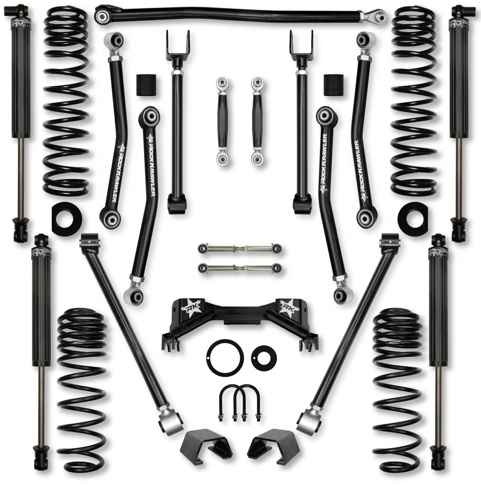 2.0 Inch Adventure X Pro No Limits Mid-Arm System for Jeep Gladiator JT Gas Models Rock Krawler