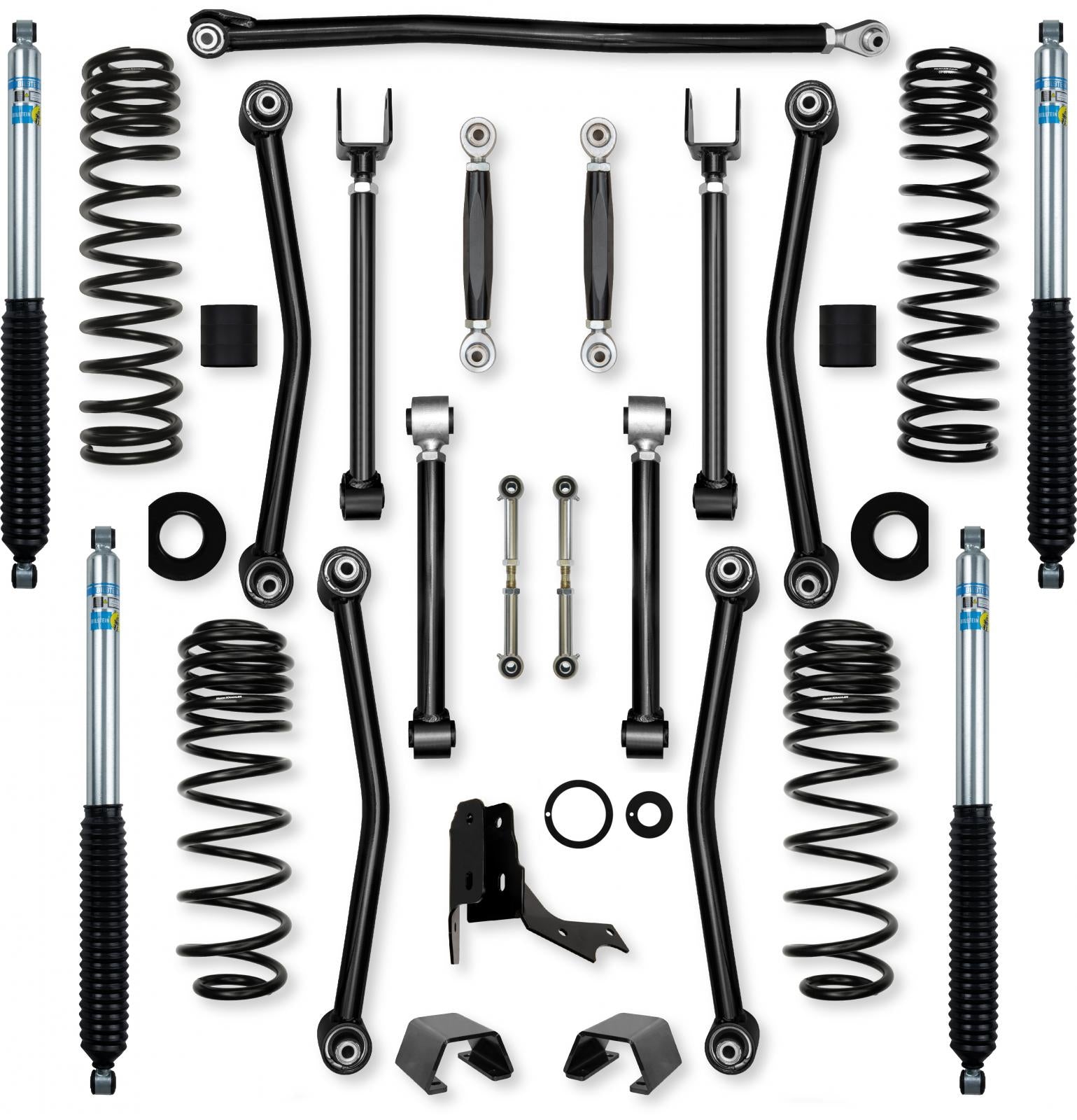 2.0 Inch Ultimate Adventure No Limits Mid-Arm Suspension System for Jeep Gladiator JT Gas Models With Bilstein Shocks Rock Krawler