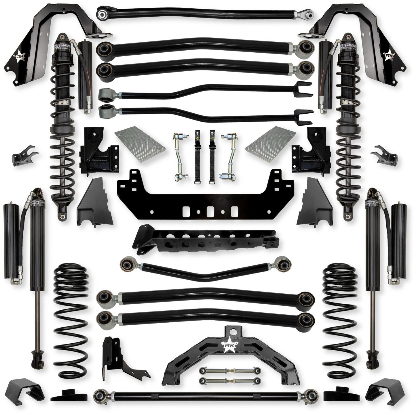 3.0 Inch Adventure X2 Coilover Long-Arm Suspension System for Jeep Gladiator JT Gas Models Comp Stage 1 Rock Krawler