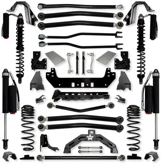 3.0 Inch Adventure X2 Coilover Long-Arm Suspension System for Jeep Gladiator JT Gas Models Comp System Stage 2 Rock Krawler