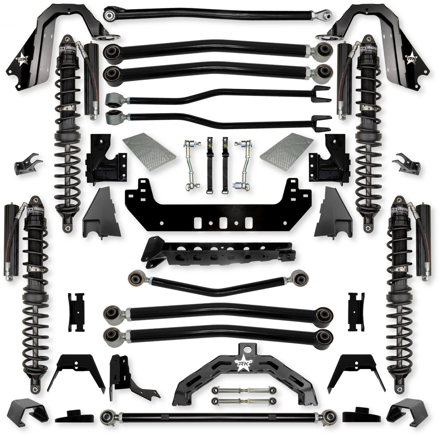 3.0 Inch Adventure X2 Coilover Long-Arm Suspension System for Jeep Gladiator JT Gas Models Trail Runner System Stage 1 Rock Krawler