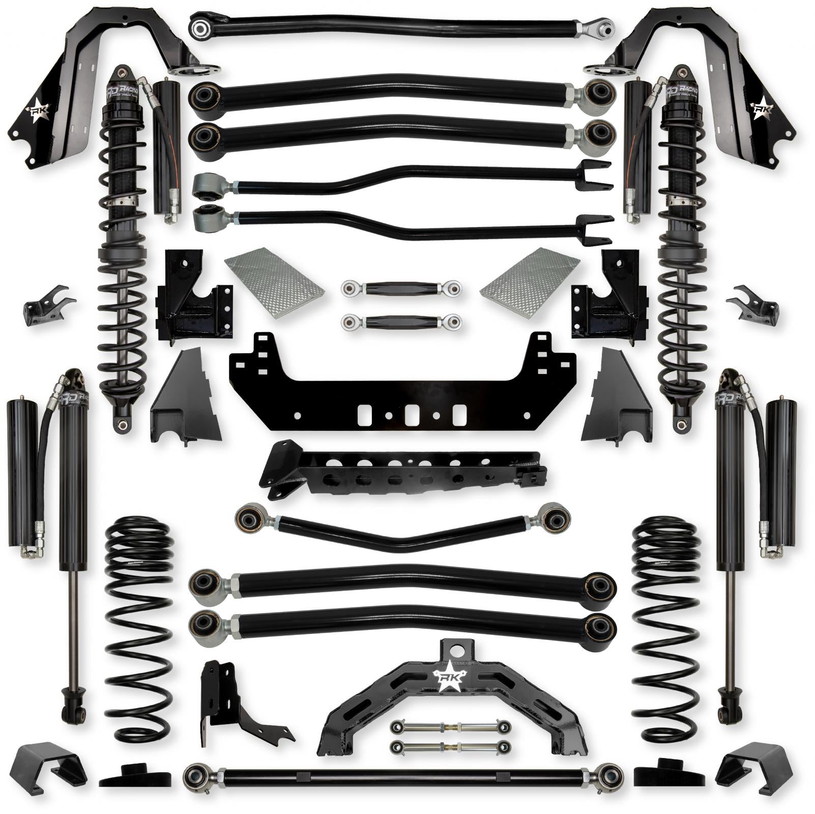 3.0 Inch Adventure X2 Coilover No Limits Long-Arm Suspension System for Jeep Gladiator JT Gas Models Comp Stage 1 Rock Krawler