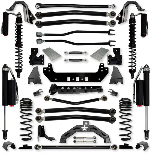 3.0 Inch Adventure X2 Coilover No Limits Long-Arm Suspension System for Jeep Gladiator JT Gas Models Comp System Stage 2 Rock Krawler