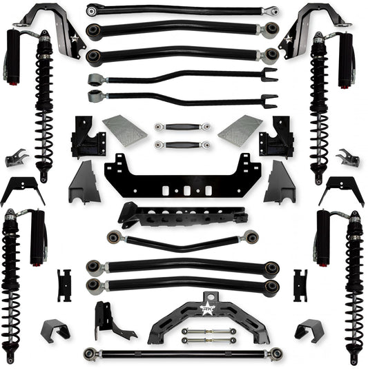 3.0 Inch Adventure X2 Coilover No Limits Long-Arm Suspension System for Jeep Gladiator JT Diesel Models Trail Runner System Stage 2 Rock Krawler