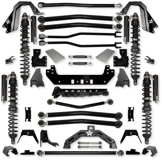 3.0 Inch Adventure X2 Coilover No Limits Long-Arm Suspension System for Jeep Gladiator JT Gas Models Trail Runner System Stage 1 Rock Krawler