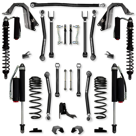 3.0 Inch Adventure X Coilover Mid-Arm Suspension System for Jeep Gladiator JT Gas Models Comp System Stage 2 Rock Krawler