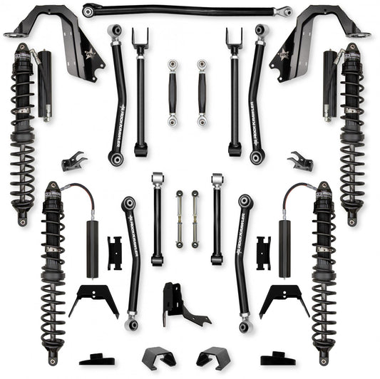 3.0 Inch Adventure X Coilover No Limits Mid-Arm Suspension System for Jeep Gladiator JT Gas Models Trail Runner System Stage 1 Rock Krawler
